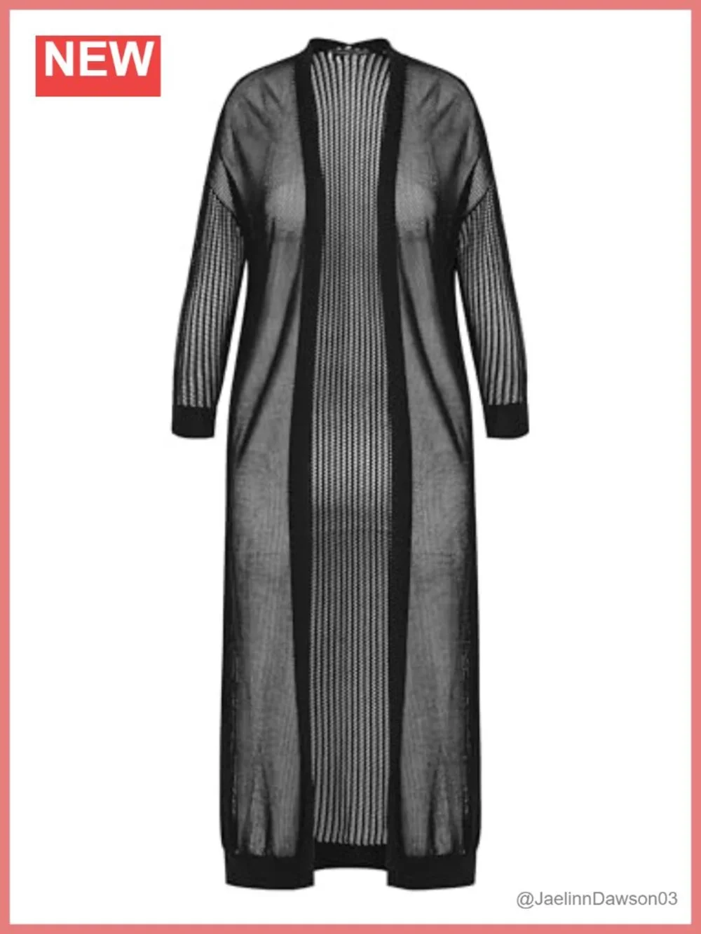 City Chic Gigi Open Front Longline Cardigan Plus Size